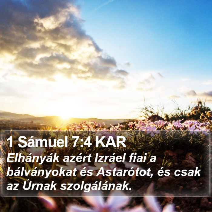 1 Sámuel 7:4 KAR Bible Study