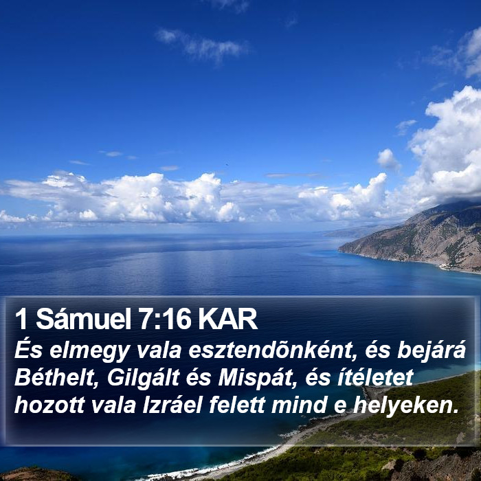 1 Sámuel 7:16 KAR Bible Study