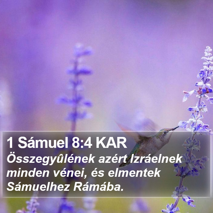 1 Sámuel 8:4 KAR Bible Study