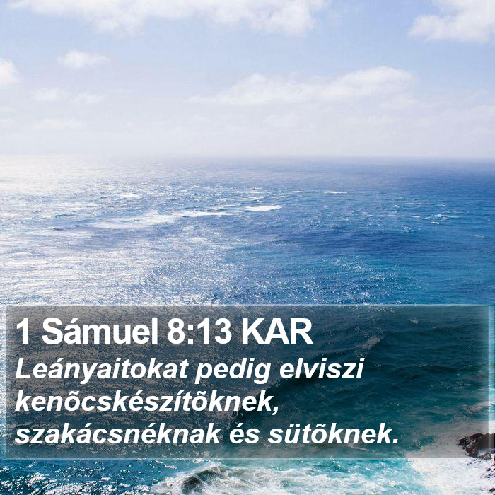 1 Sámuel 8:13 KAR Bible Study