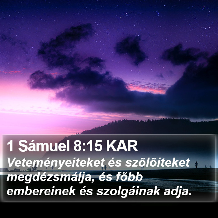 1 Sámuel 8:15 KAR Bible Study
