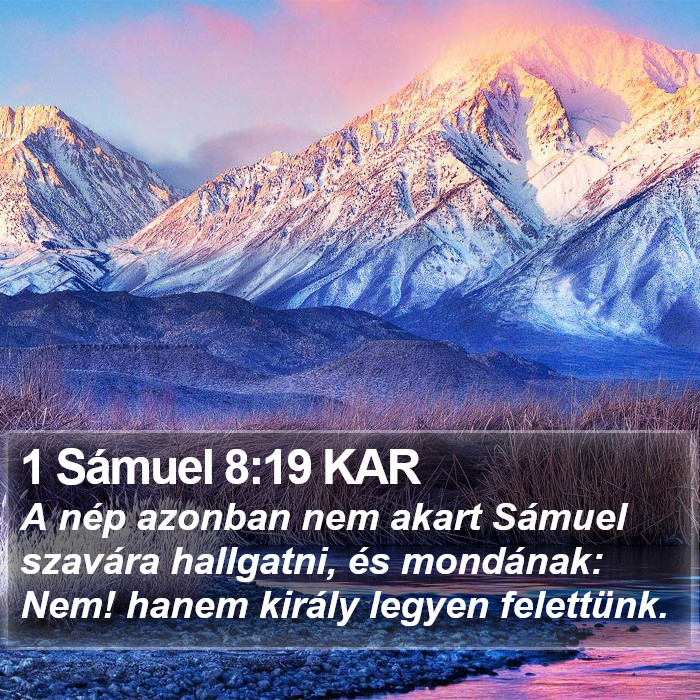 1 Sámuel 8:19 KAR Bible Study