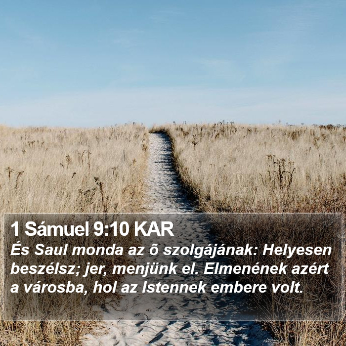 1 Sámuel 9:10 KAR Bible Study