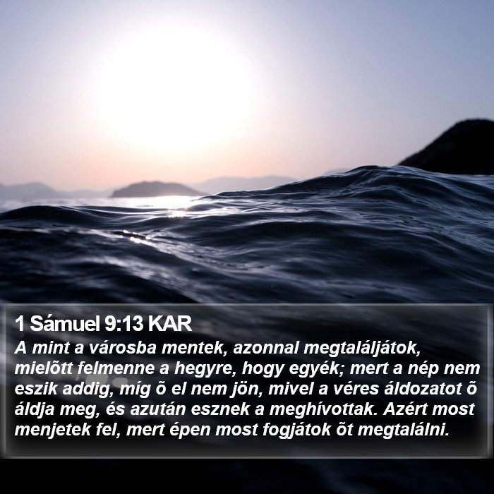 1 Sámuel 9:13 KAR Bible Study