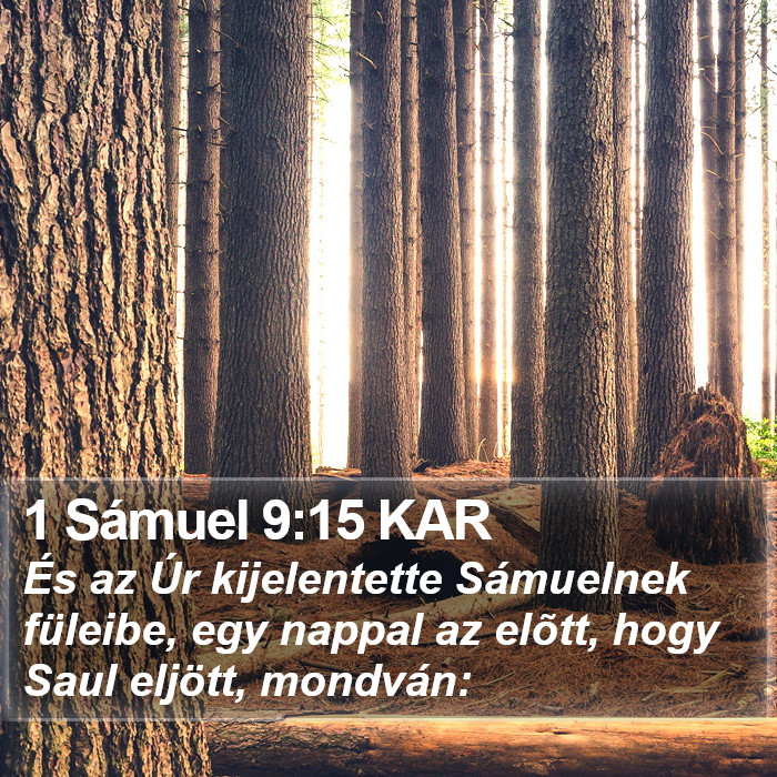 1 Sámuel 9:15 KAR Bible Study