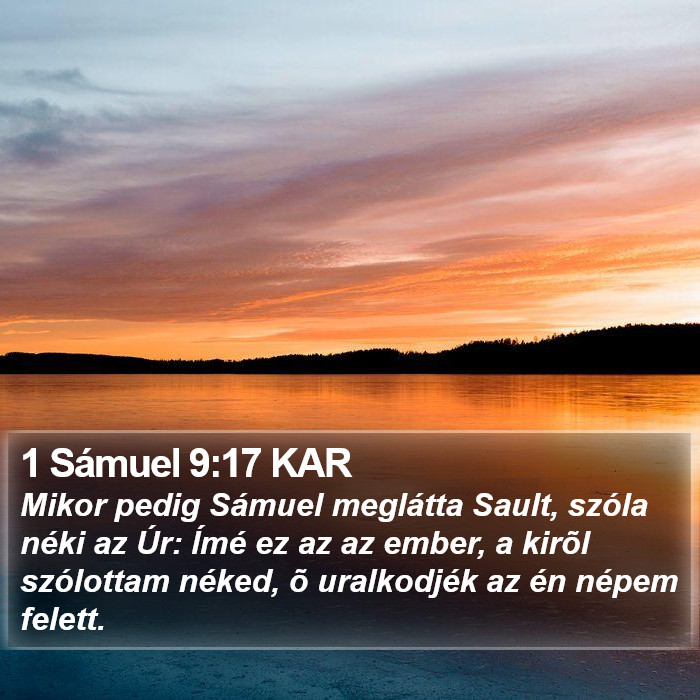 1 Sámuel 9:17 KAR Bible Study