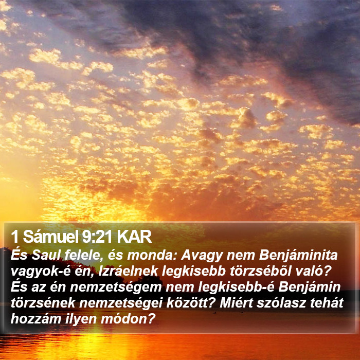 1 Sámuel 9:21 KAR Bible Study