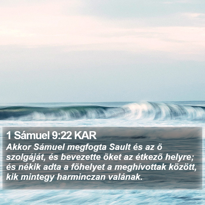 1 Sámuel 9:22 KAR Bible Study