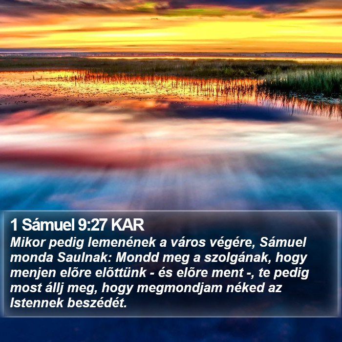 1 Sámuel 9:27 KAR Bible Study