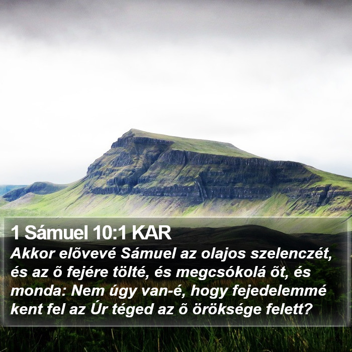 1 Sámuel 10:1 KAR Bible Study