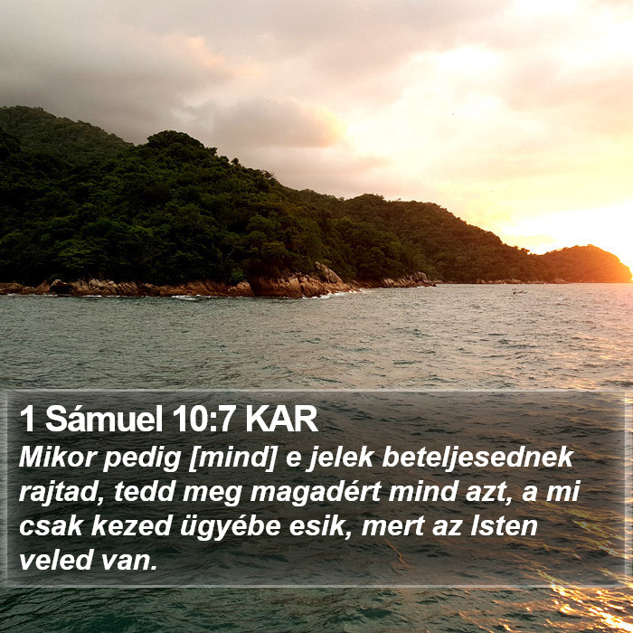 1 Sámuel 10:7 KAR Bible Study