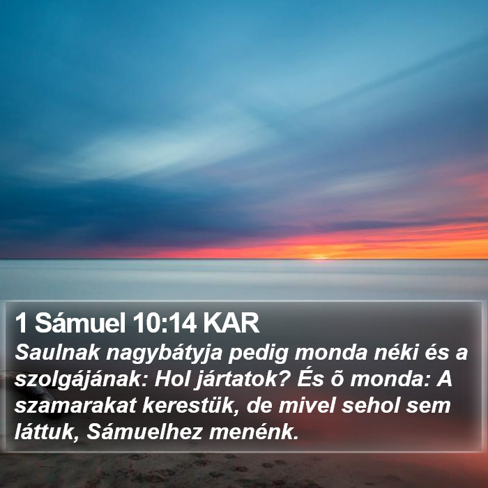 1 Sámuel 10:14 KAR Bible Study