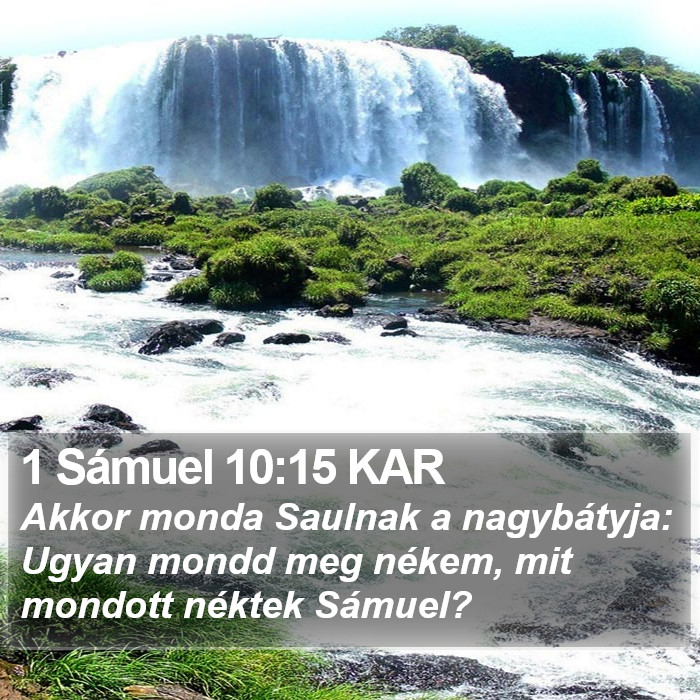 1 Sámuel 10:15 KAR Bible Study