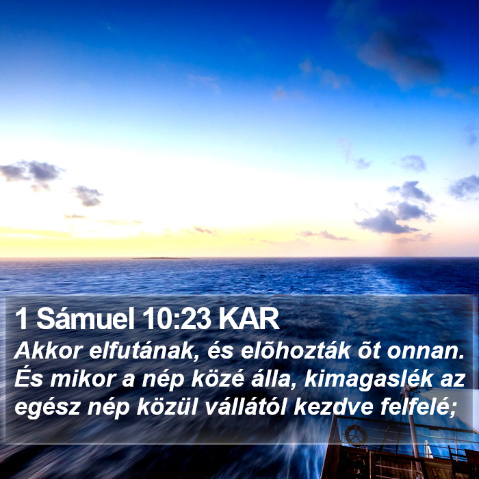 1 Sámuel 10:23 KAR Bible Study