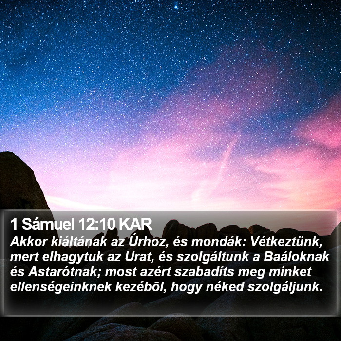 1 Sámuel 12:10 KAR Bible Study