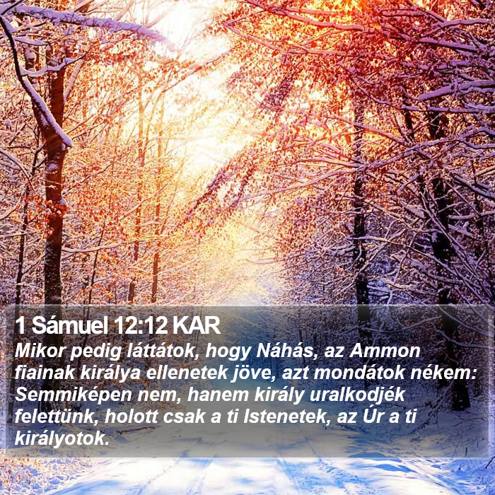 1 Sámuel 12:12 KAR Bible Study