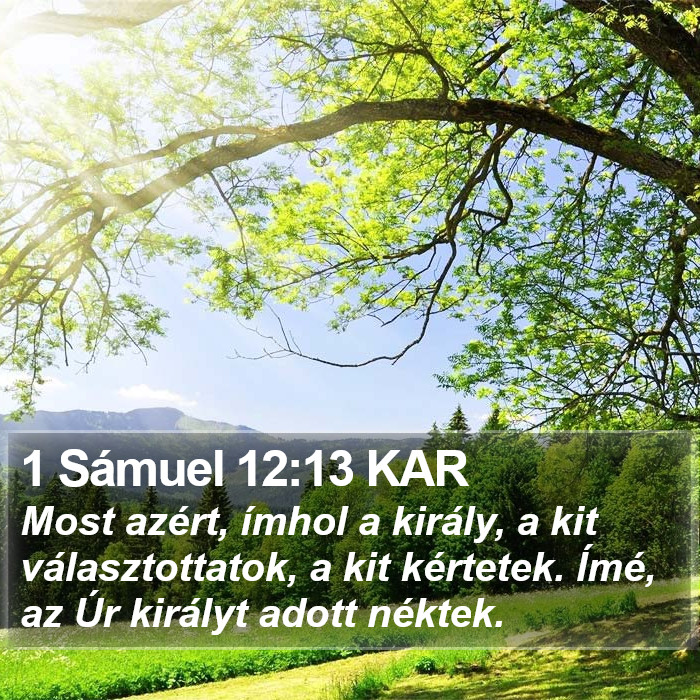 1 Sámuel 12:13 KAR Bible Study