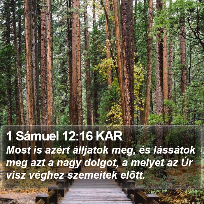 1 Sámuel 12:16 KAR Bible Study