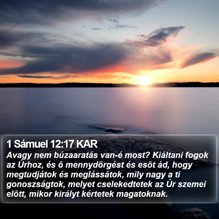 1 Sámuel 12:17 KAR Bible Study