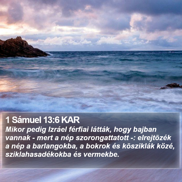 1 Sámuel 13:6 KAR Bible Study