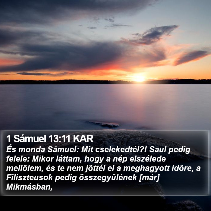 1 Sámuel 13:11 KAR Bible Study