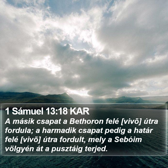 1 Sámuel 13:18 KAR Bible Study