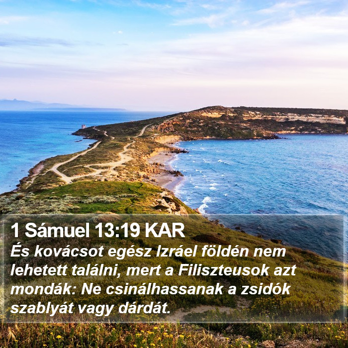 1 Sámuel 13:19 KAR Bible Study