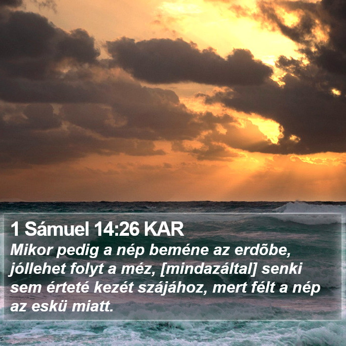 1 Sámuel 14:26 KAR Bible Study