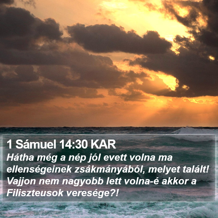 1 Sámuel 14:30 KAR Bible Study