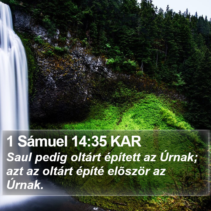 1 Sámuel 14:35 KAR Bible Study