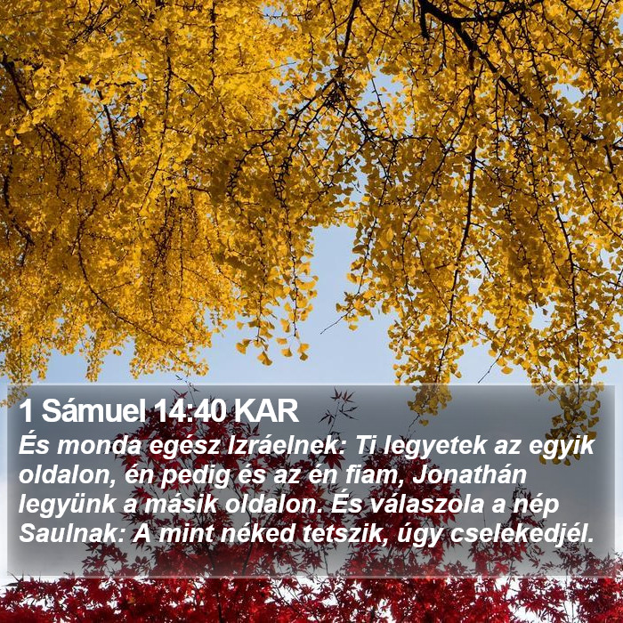 1 Sámuel 14:40 KAR Bible Study