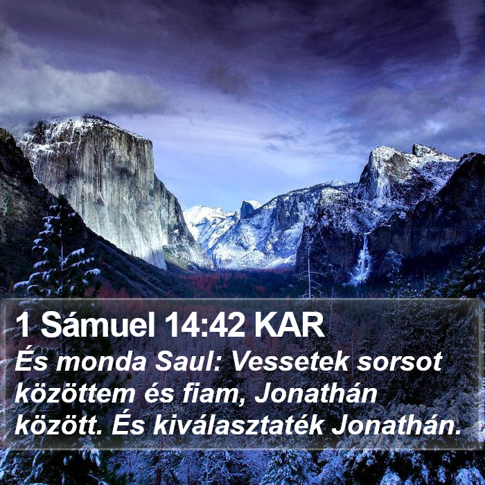 1 Sámuel 14:42 KAR Bible Study