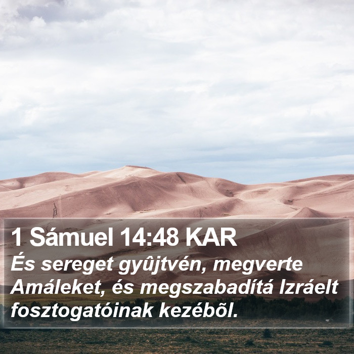 1 Sámuel 14:48 KAR Bible Study