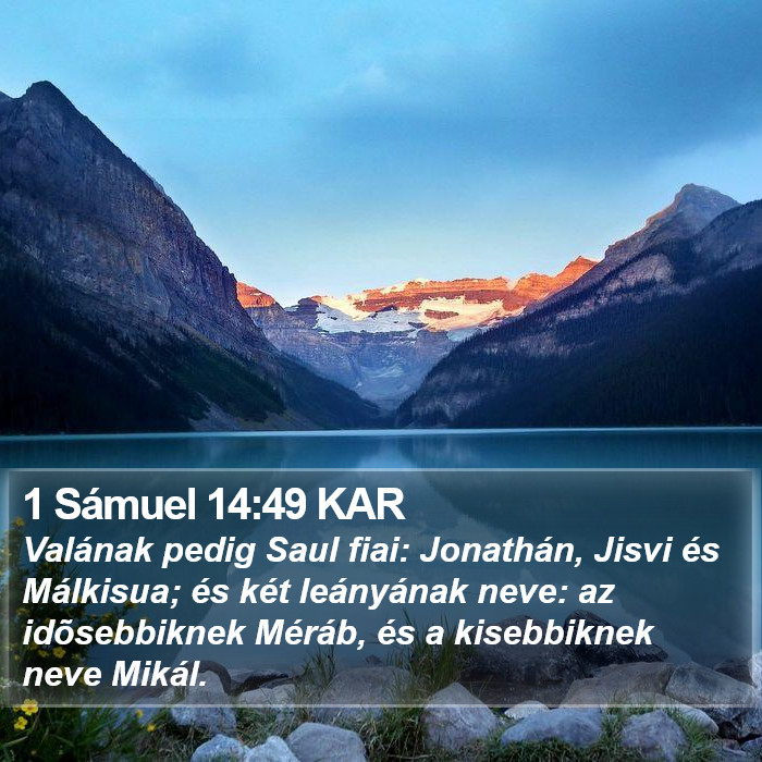 1 Sámuel 14:49 KAR Bible Study