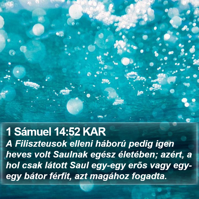 1 Sámuel 14:52 KAR Bible Study