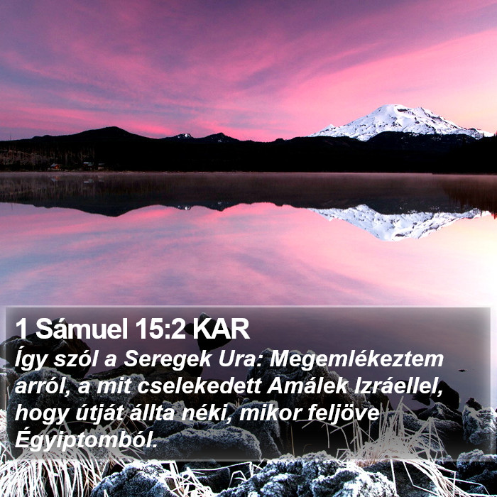 1 Sámuel 15:2 KAR Bible Study