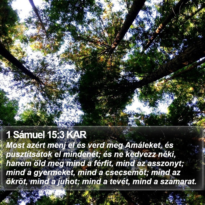 1 Sámuel 15:3 KAR Bible Study