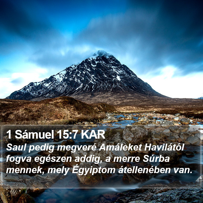 1 Sámuel 15:7 KAR Bible Study