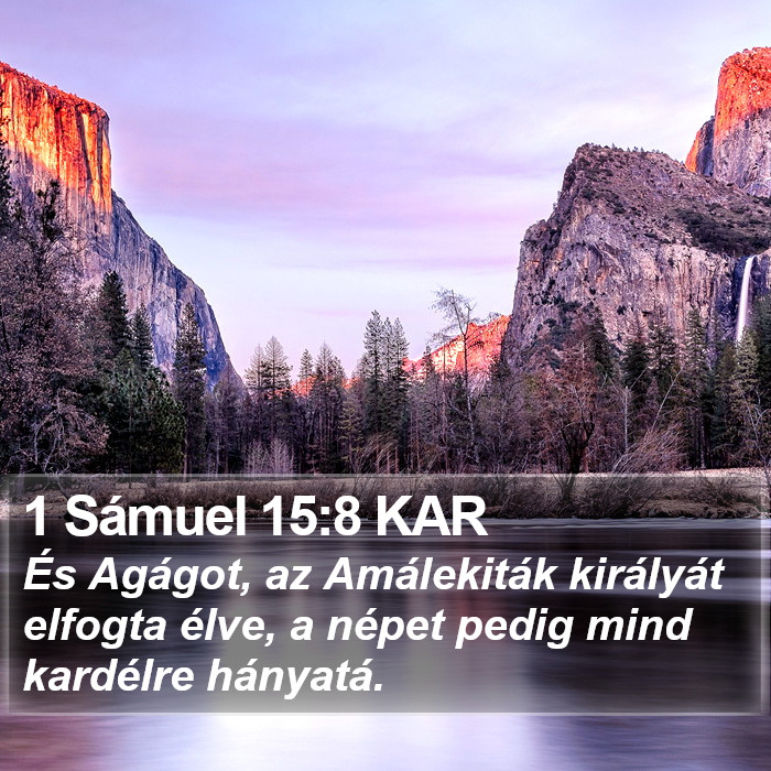 1 Sámuel 15:8 KAR Bible Study