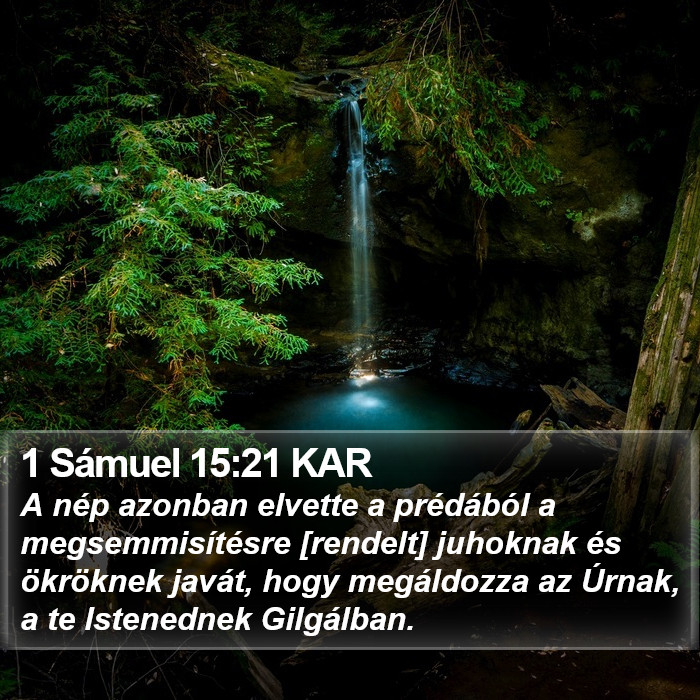 1 Sámuel 15:21 KAR Bible Study