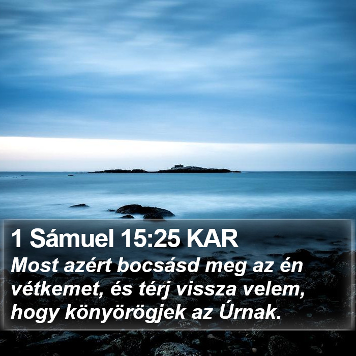 1 Sámuel 15:25 KAR Bible Study