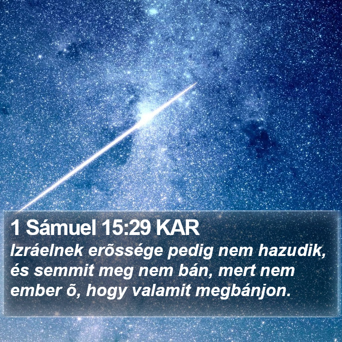 1 Sámuel 15:29 KAR Bible Study