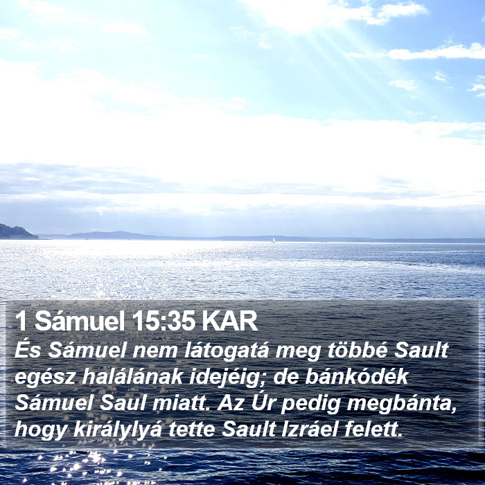 1 Sámuel 15:35 KAR Bible Study