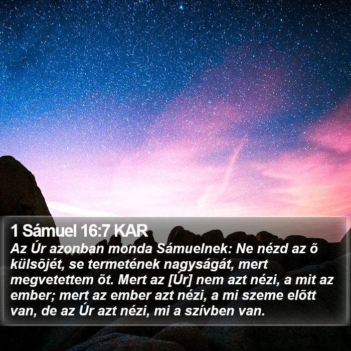 1 Sámuel 16:7 KAR Bible Study