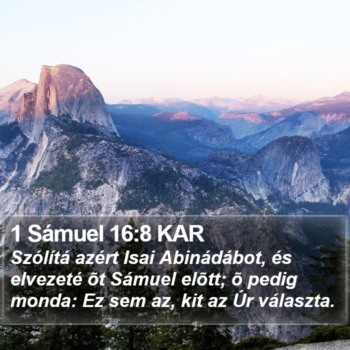 1 Sámuel 16:8 KAR Bible Study