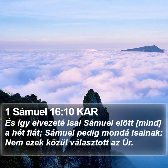 1 Sámuel 16:10 KAR Bible Study