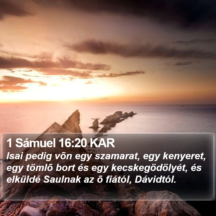 1 Sámuel 16:20 KAR Bible Study