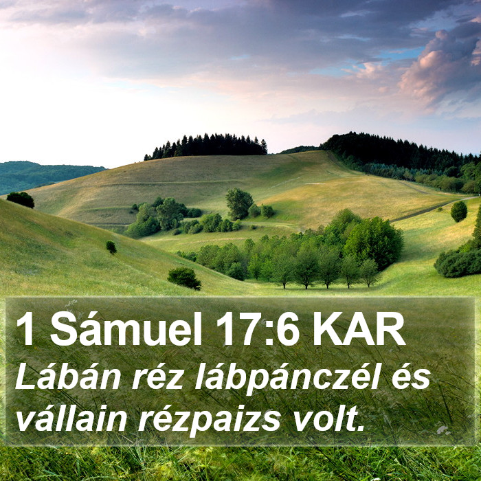 1 Sámuel 17:6 KAR Bible Study