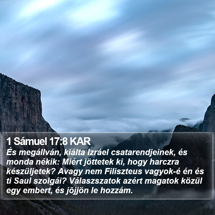 1 Sámuel 17:8 KAR Bible Study