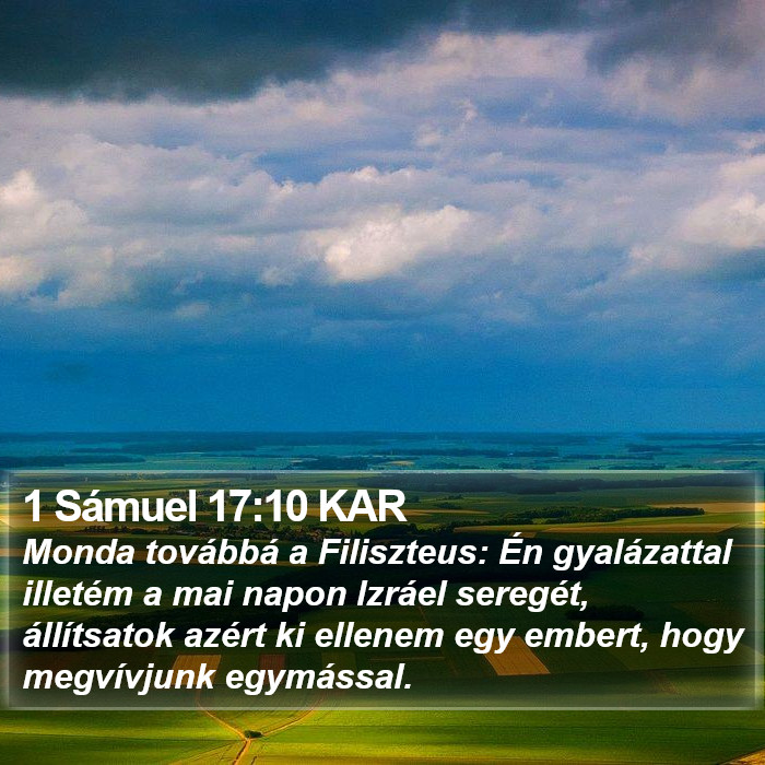 1 Sámuel 17:10 KAR Bible Study